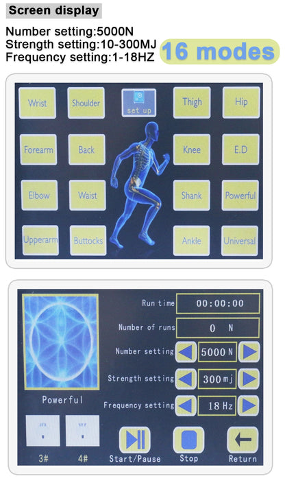 “300mj Shockwave Therapy Device – 7-Head Deep Tissue Recovery Tool for Circulation & Muscle Relief”