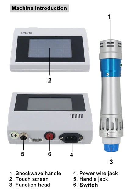 “300mj Shockwave Therapy Device – 7-Head Deep Tissue Recovery Tool for Circulation & Muscle Relief”